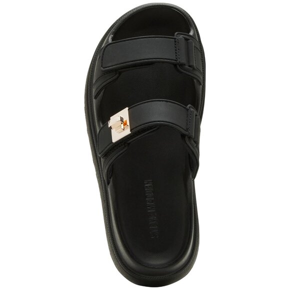 NEW Steve Madden Bigschmona Platform Slide Sandals BIGS05S1 Black Jelly 6M - Picture 4 of 13